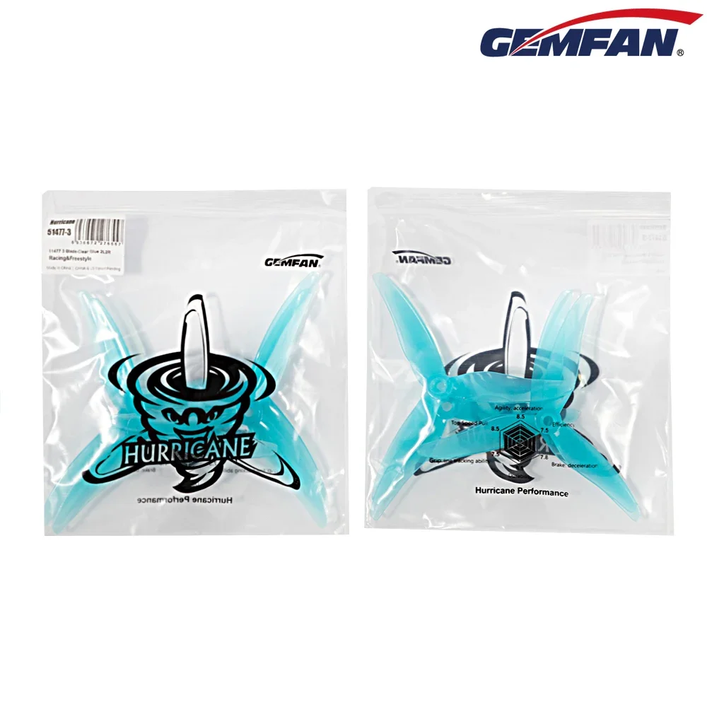 Drone Racing Propeller - 10 çift (10CW + 10CCW) Gemfan
