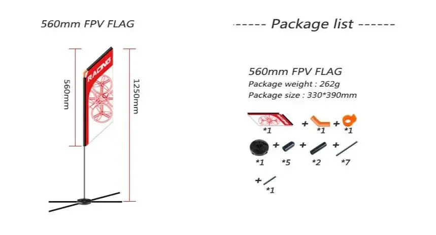 LDARC 500mm/765mm yarış kapısı - Drone Racing Flag incelemesi ve fiyatı