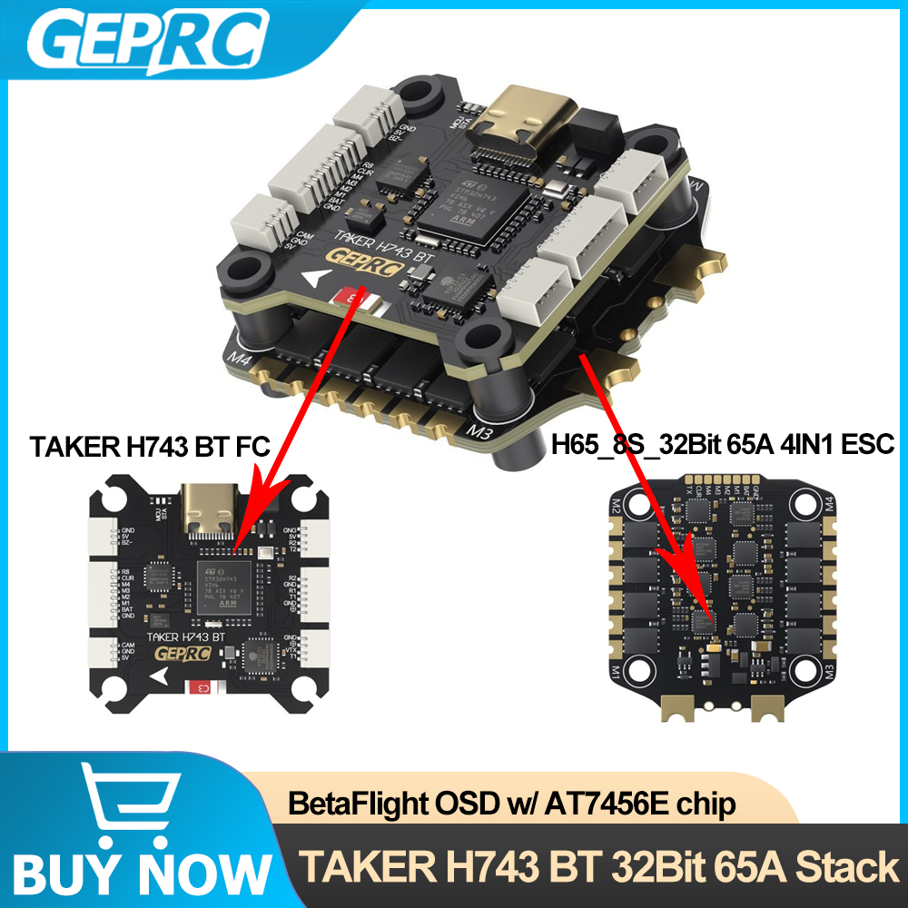 GEPRC TAKER H743 BT 32Bit 65A  - Drone Racing Flight Controller incelemesi ve fiyatı