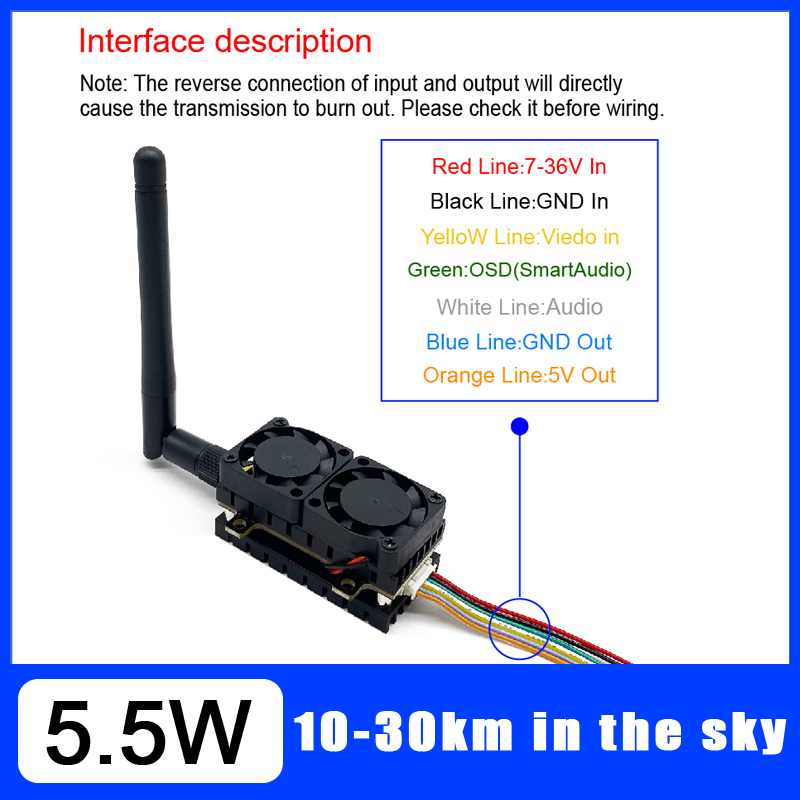 Uzun Menzilli 5.8GHz 5.5W Vide - Drone Racing Vtx incelemesi ve fiyatı